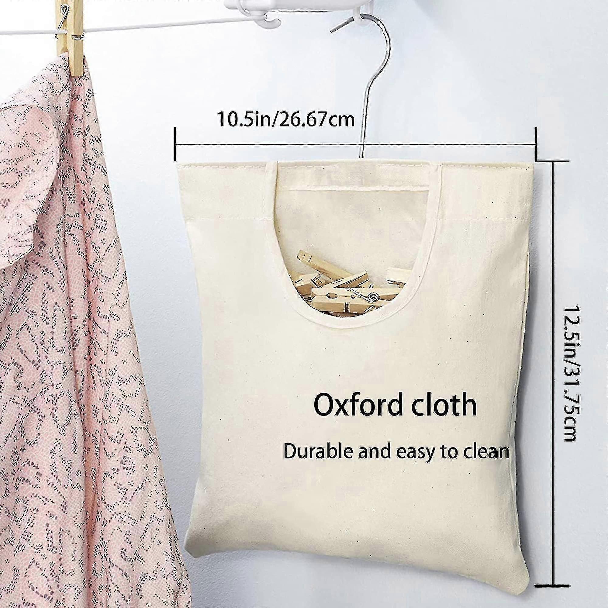 Practical Peg Storage Solution: Durable Hanging Clothespin Bags for Laundry Days & Compact Sock Organization
