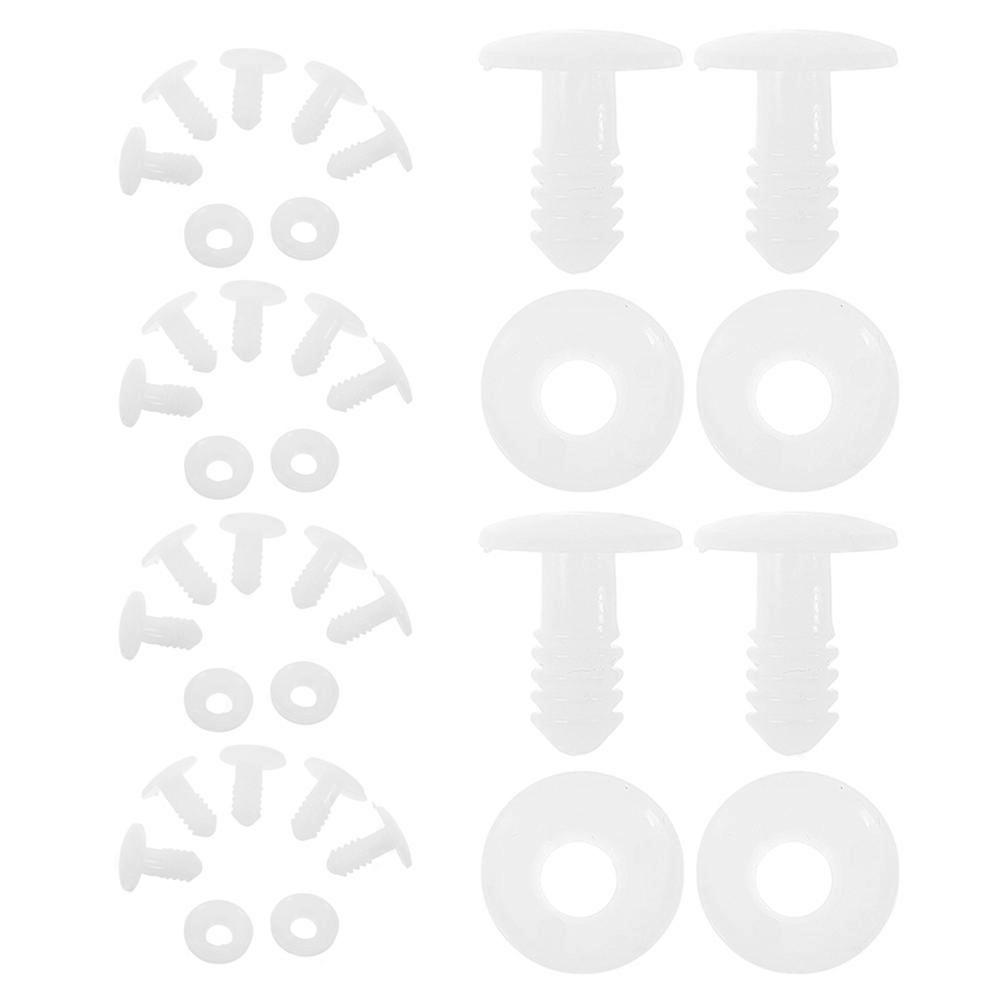 White Plastic Adjustable Doll Joints for DIY Making 50 Sets Safely Connectors Versatile Crafting Projects