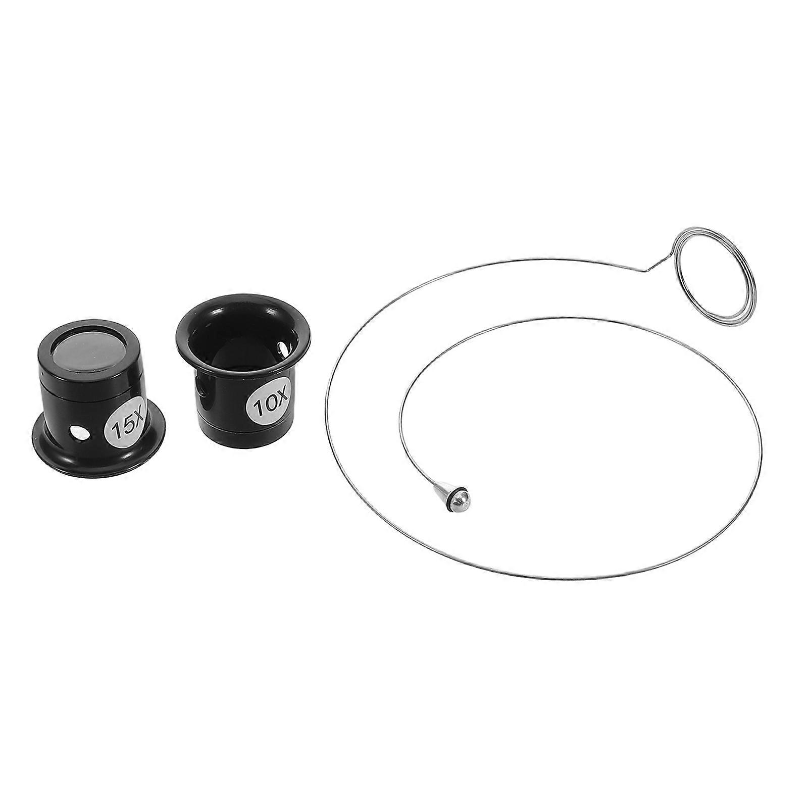 Coin Examination Magnifying Glass Set Watch Repair Tool High Definition Eye Loupe For Jewelry Sewing 3Pcs Adjustable Focus Portable
