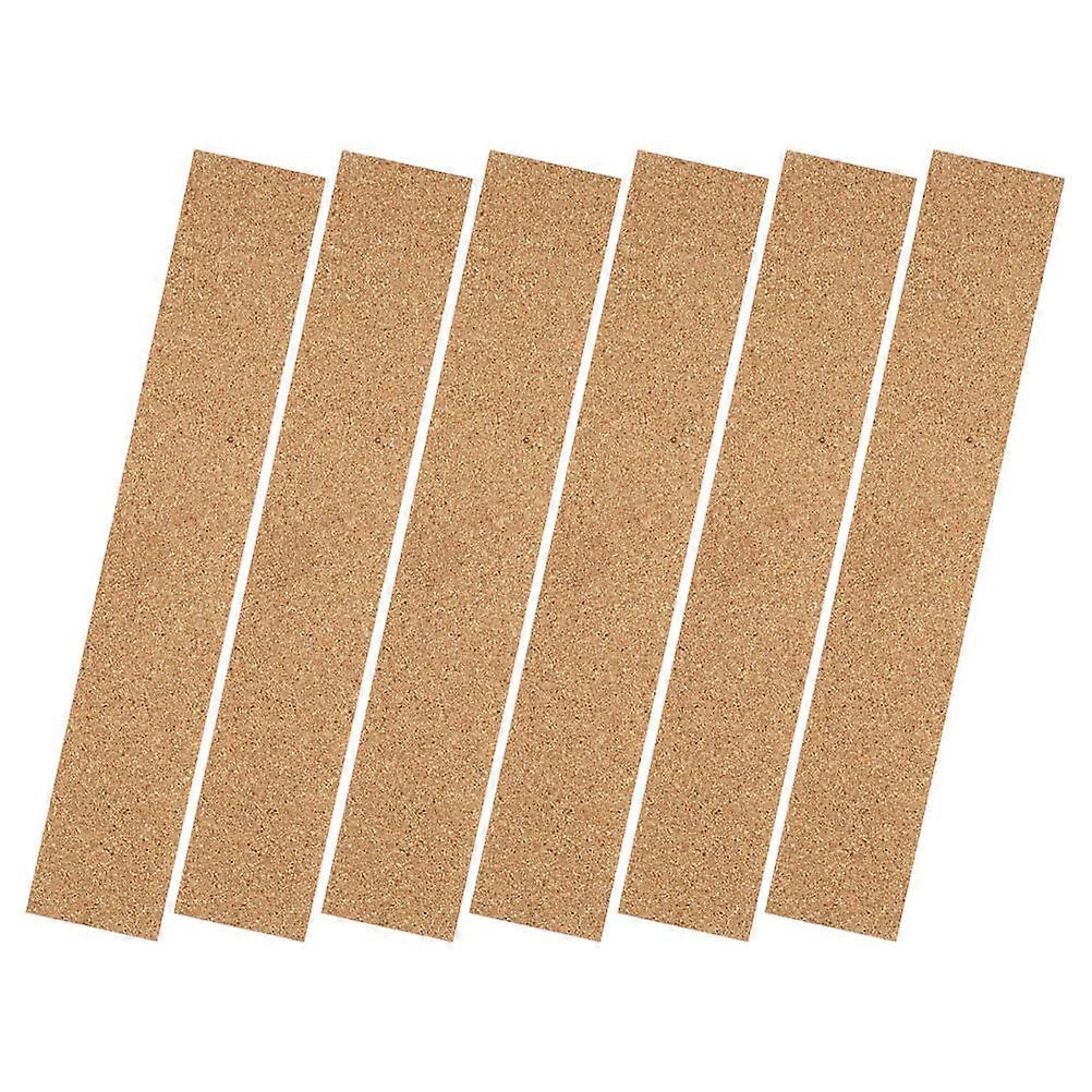 Brown Cork Bulletin Board Strips for Office Use Simple Elegant Design Easy to Install 6pcs
