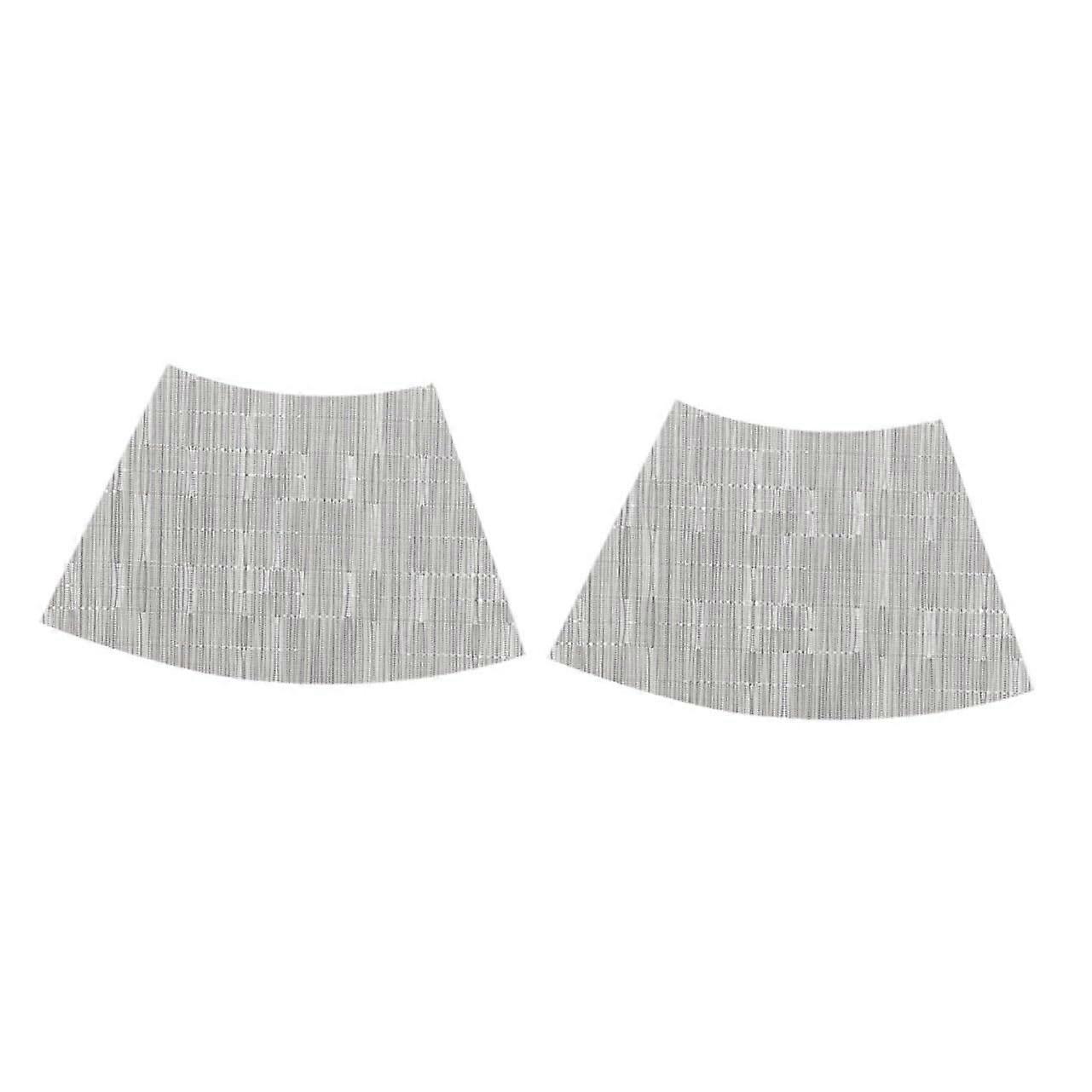 2 Pieces Round Heat Resistant Woven Shells Table Mats PVC