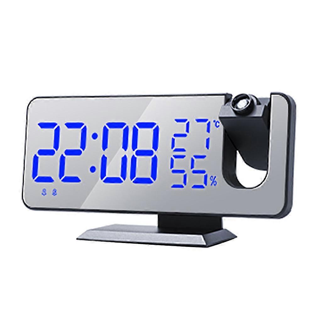 Projection Clock Indoor Use Large-screen LED Display Rectangular Humidity Measurement 1Set