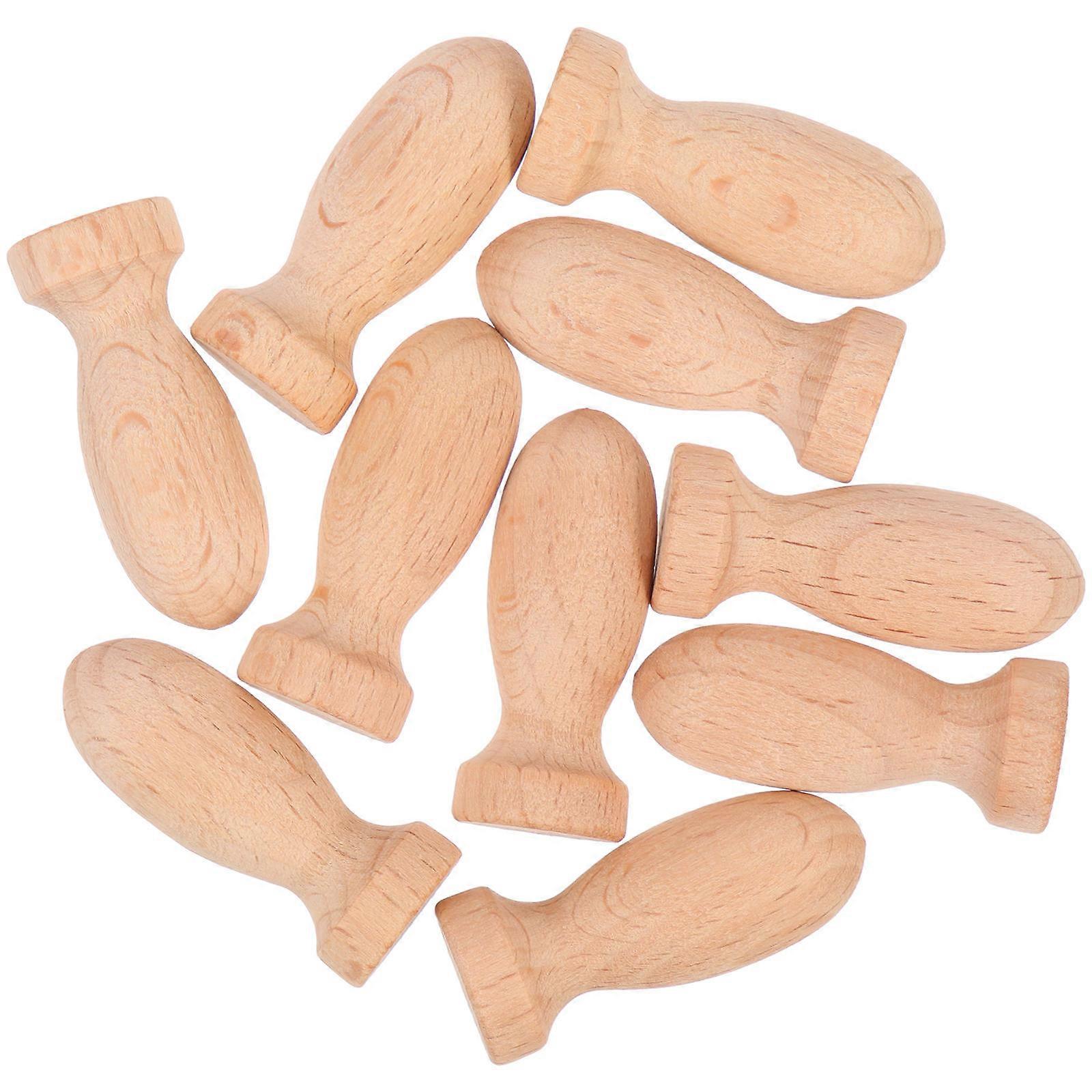 木製ペグ人形 10 個の天然未塗装クラフト セット、DIY ペインティング、創造的な遊び、教育活動、家の装飾用