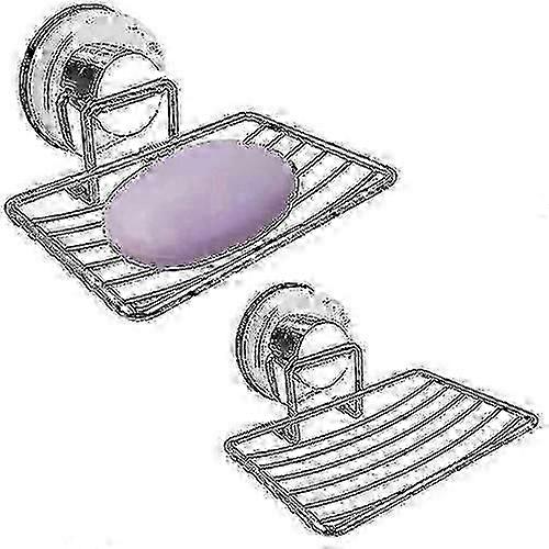 2pcs Soap Dish Suction Cup Rustproof Sponge Holder For Bathroom Kitchen
