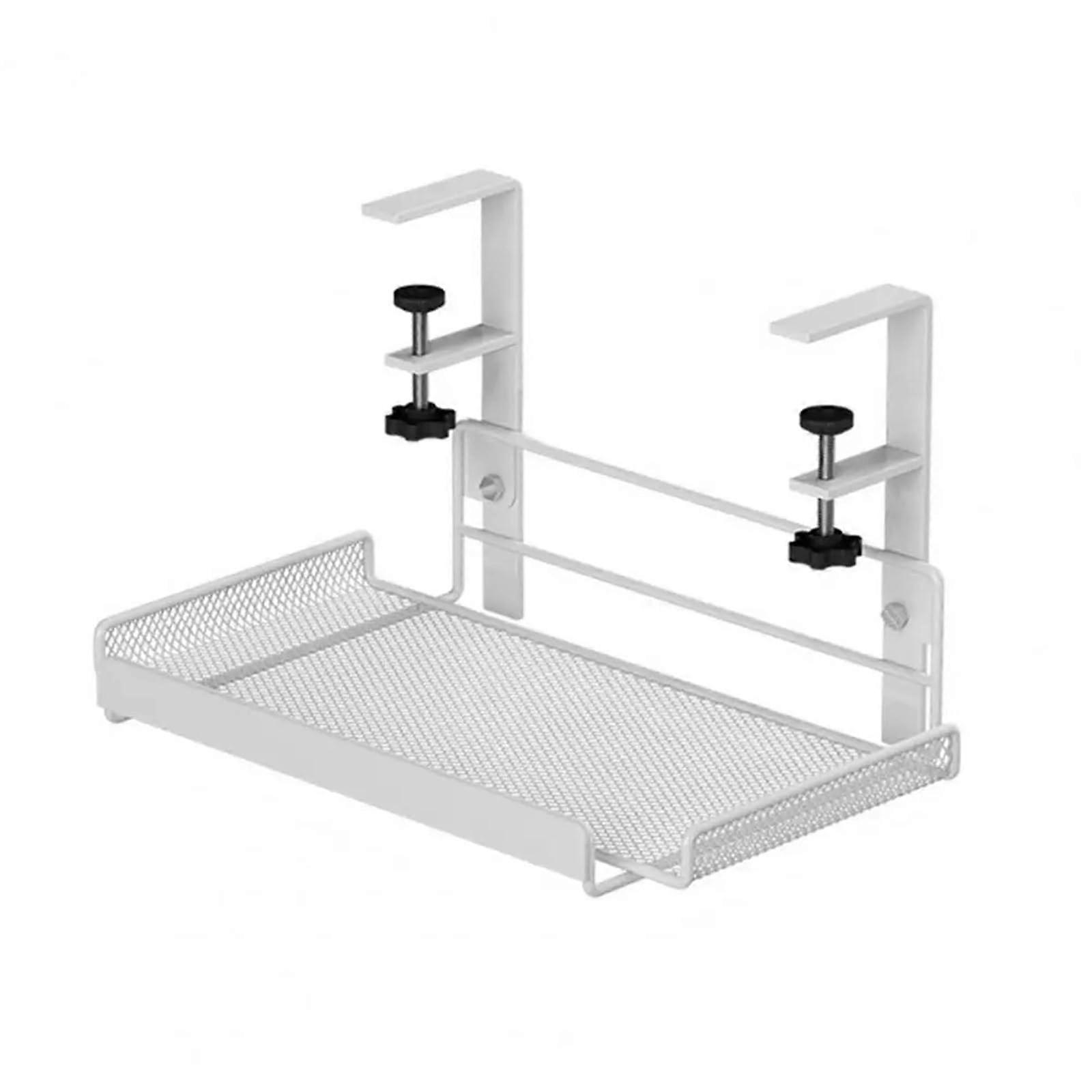 Under the desk cable management tray, no drilling required, adjustable