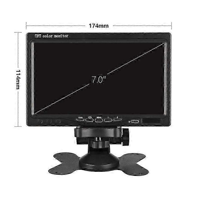 7 Inch Wireless Vehicle Reverse Camera with LCD Monitor for Trucks, Bus, RV, Trailer & Excavator - 12V-24V Rear View Backup System