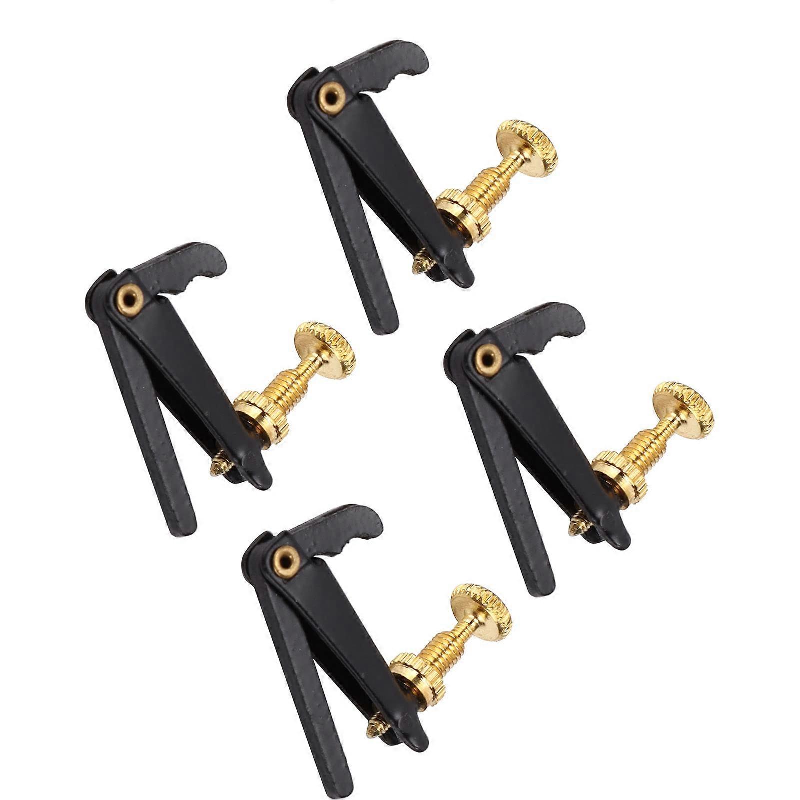 Compatibility 4PCS Violin Fine Tuner Metal String Adjustment Accessory Replacement Music Accessories for 3/4 4/4 Performance