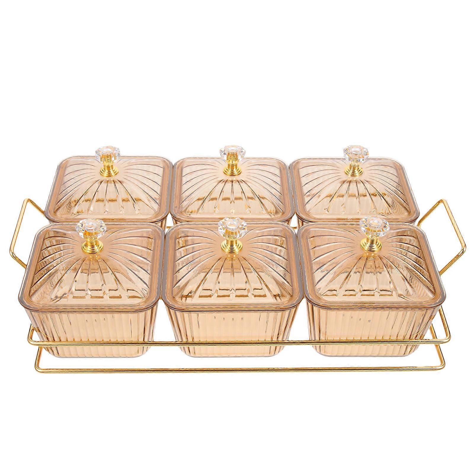 1 Set Snacks Dish Serving Platter Appetizer Plate with Tray for Party Wedding