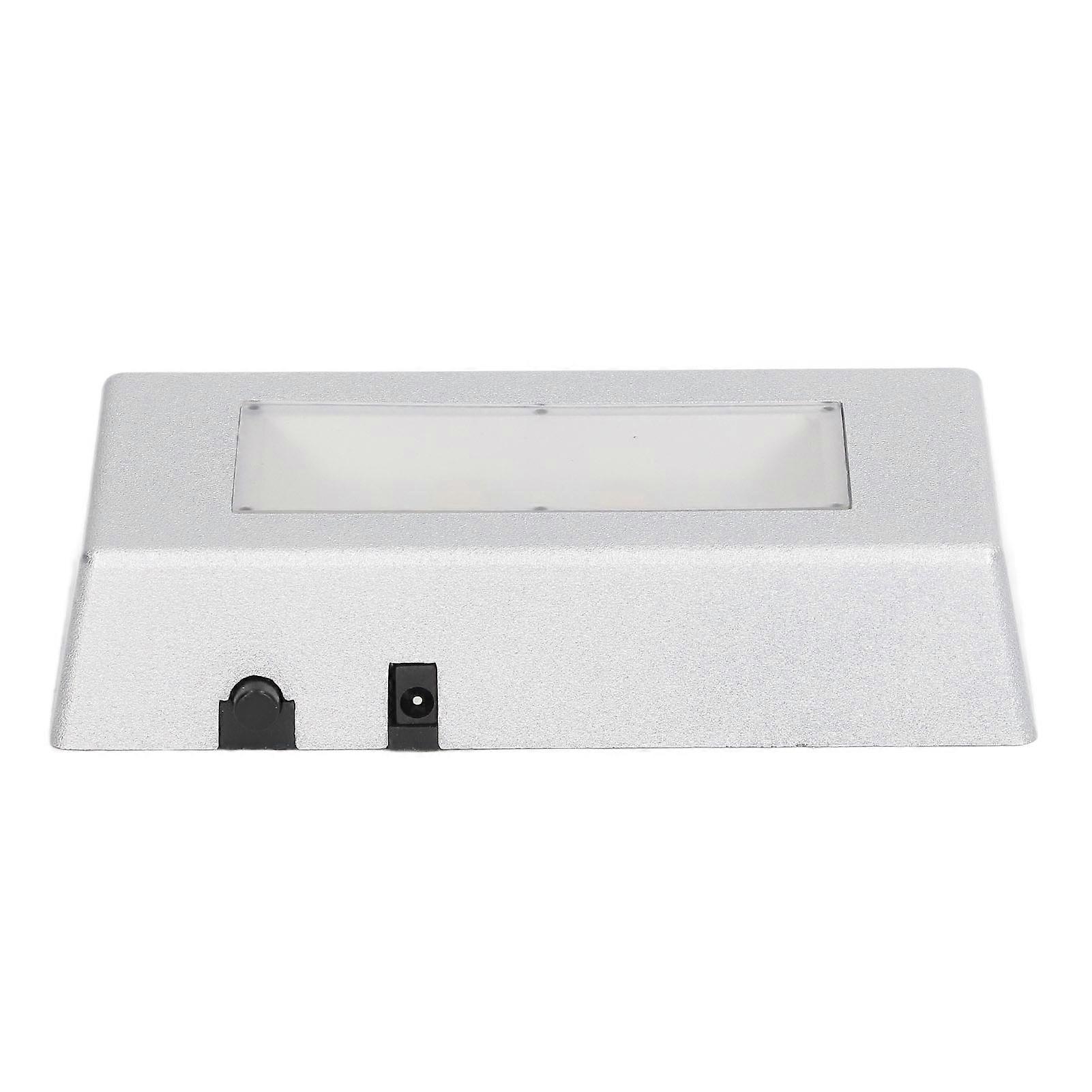 LED Display Base Multi Mode Lighting Silver Rectangular LED Light Display Base with USB Cable for Jewelry Crystals