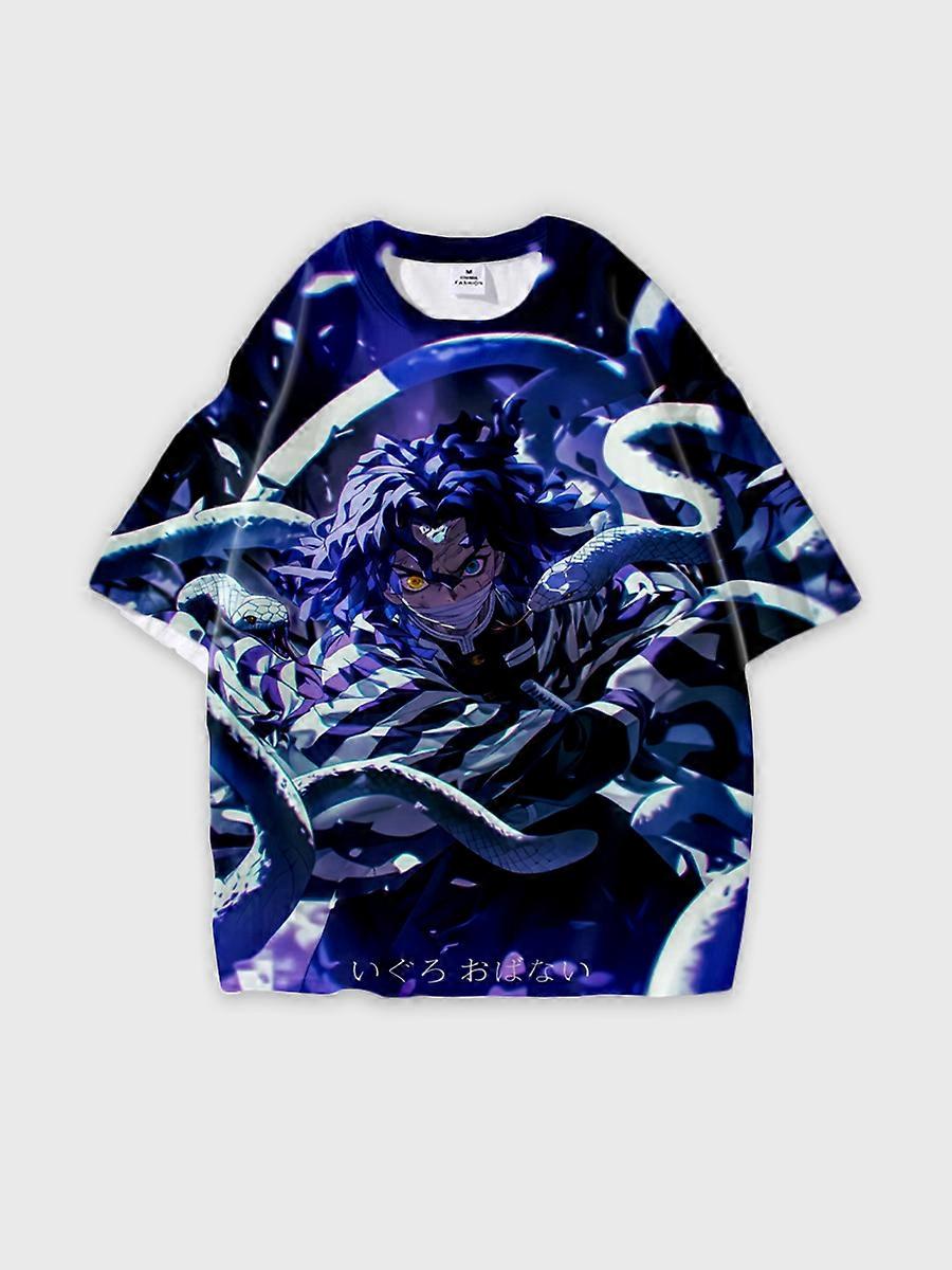 T-shirt round neck Character Pattern loose short sleeve P2771