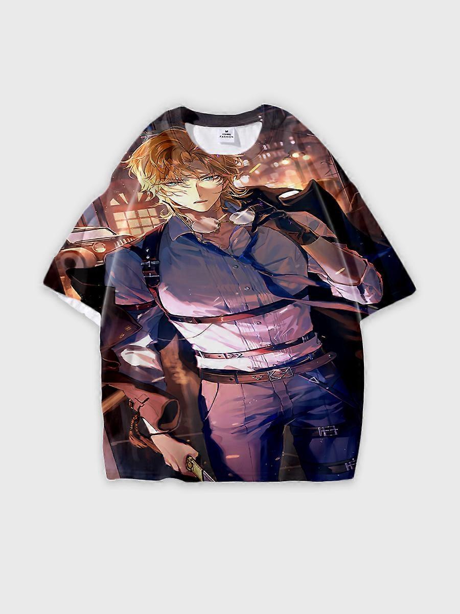 T-shirt col rond Role Pattern ample manches courtes E2466