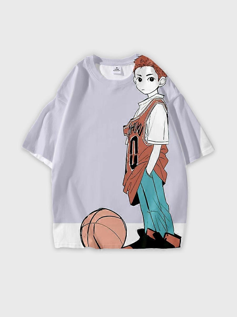 T-shirt round neck Role Pattern loose short sleeve P1644