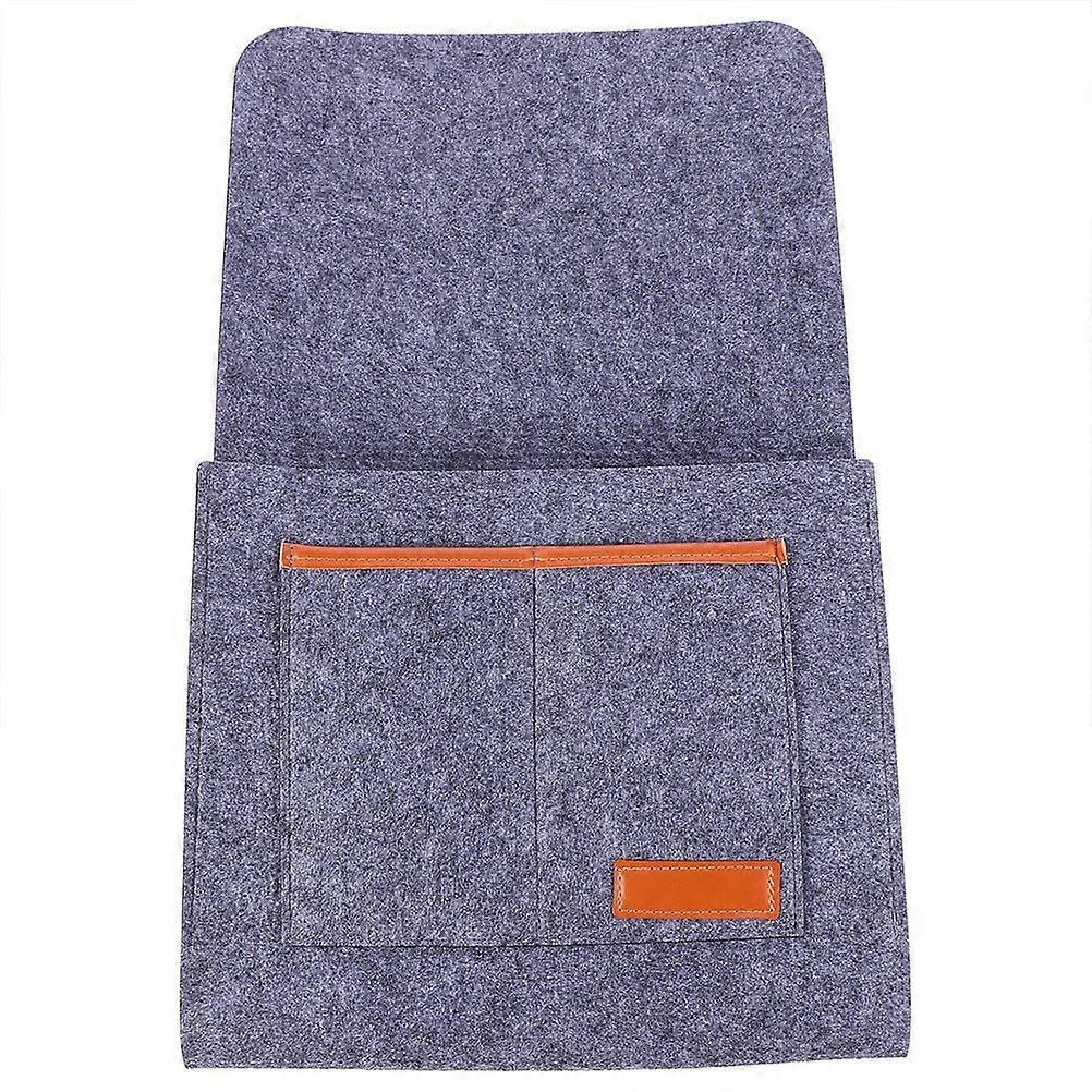 1pc Sofa Bedside Hanging Storage Bag Soft Material Organizer for Phones Remotes Books and More