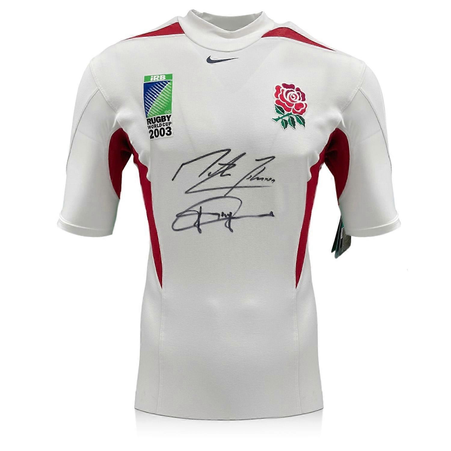Martin Johnson & Jonny Wilkinson Signed Original 2003 Player Issue England Rugby Shirt: BNWT