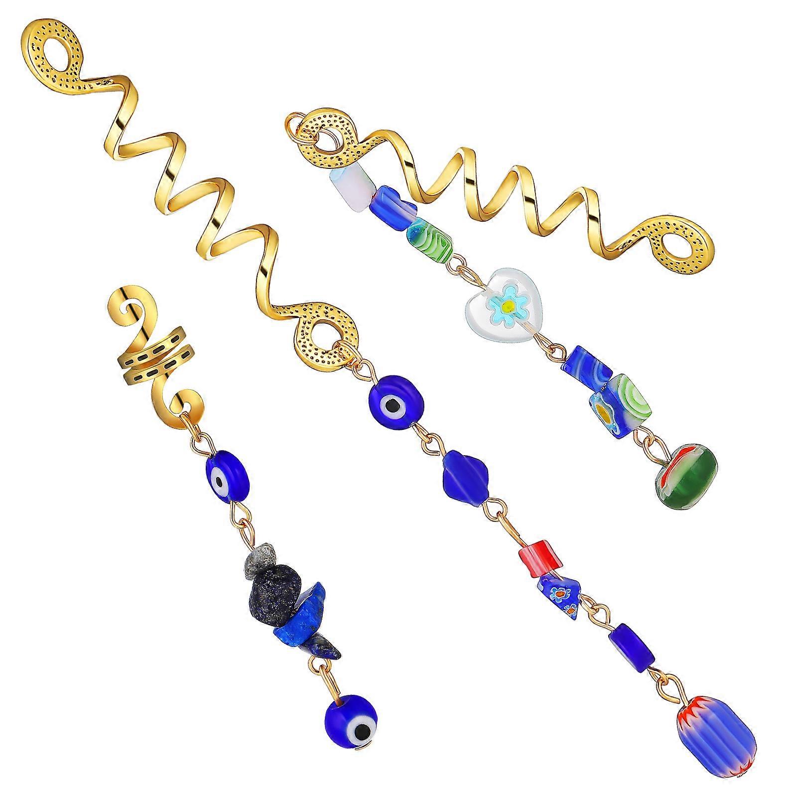 Blue Alloy Hair Rings for Decoration Styling with Lightweight Durability and Enduring Brilliance