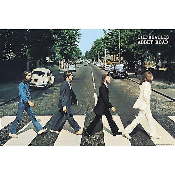 The Beatles Abbey Road poster, multicoloured.