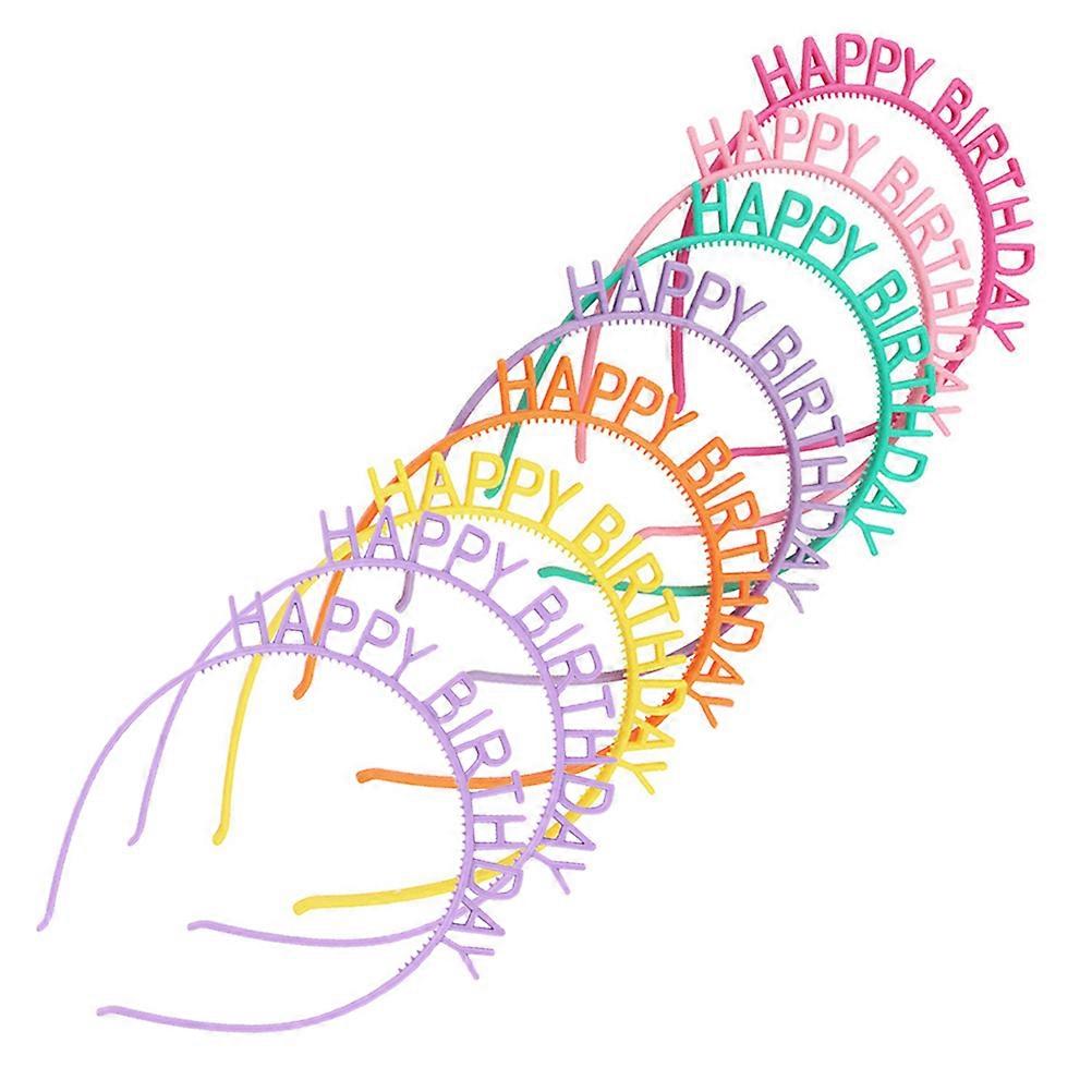 Assorted Color Plastic Party Hairbands Set of 8 Lightweight and Durable for Kids and Adults Decoration