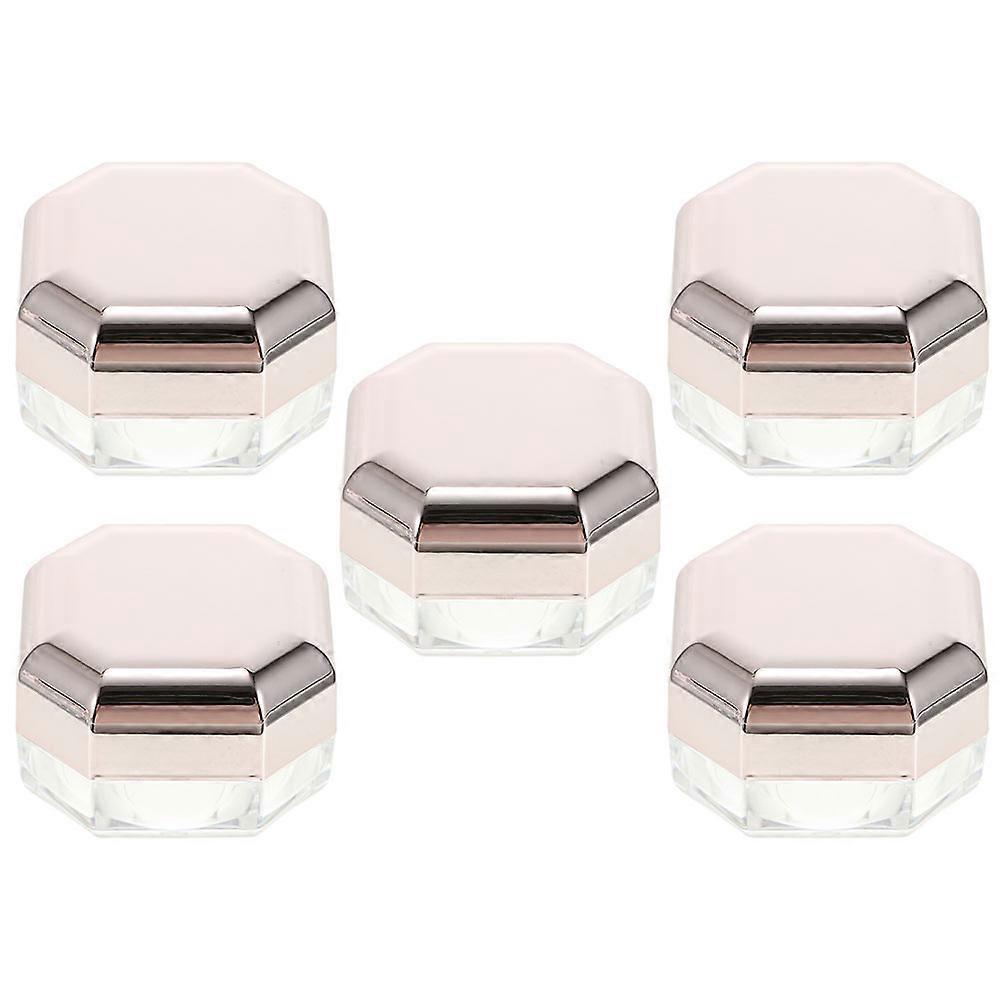 محمولة مسحوق تخزين مستحضرات التجميل فضفاضة مسحوق مربع لصالون التجميل مثمن الشكل 5 قطع