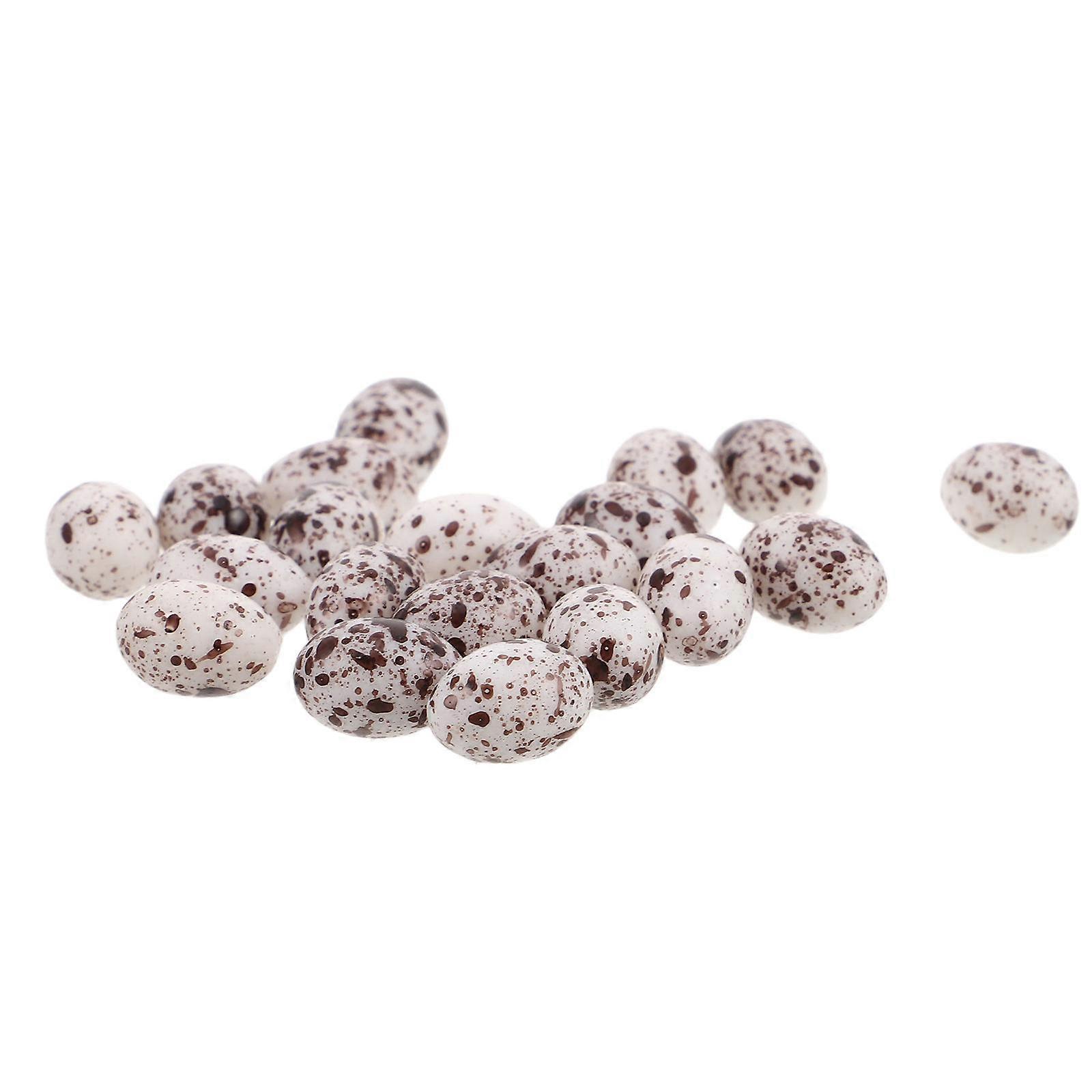 20pcs Multi Colored Plastic Mini Quail Eggs Realistic Design Decorative Figurines for Home Decor