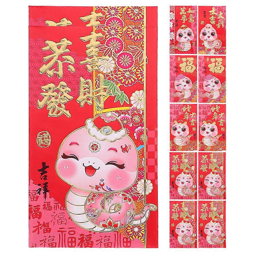 Year of the Snake Red Envelopes for Chinese New Year Celebrations with Traditional Design and Symbolic Red Color 36PCS
