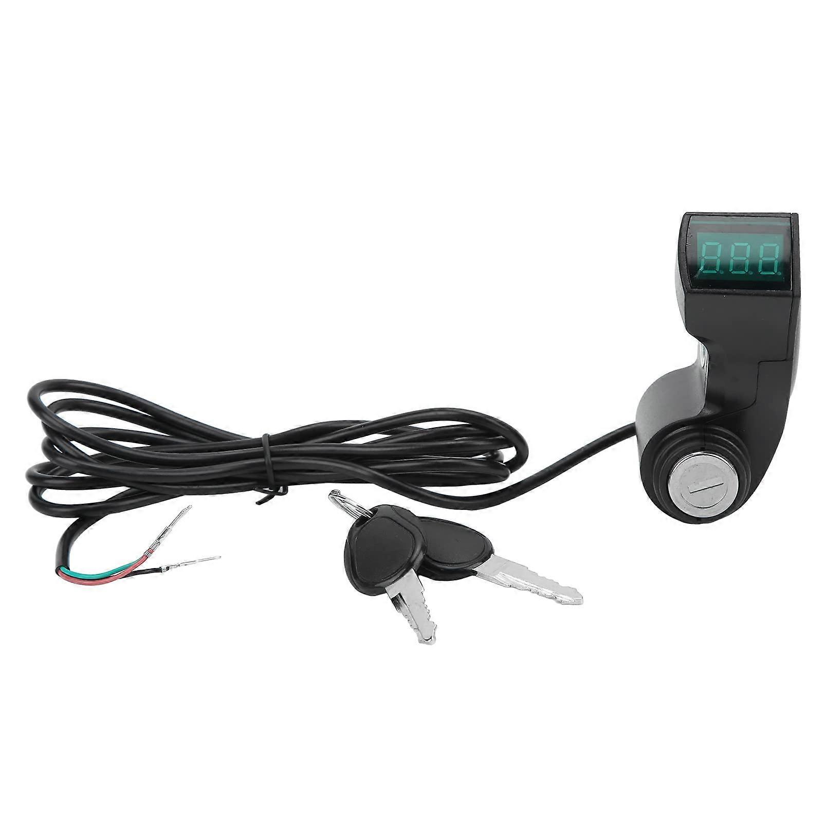 Electric Scooter Ignition Lock, 3-Pin Plug, One-Button Start, E-Scooter Ignition Switch, 2 Keys, Fits Kugoo M4