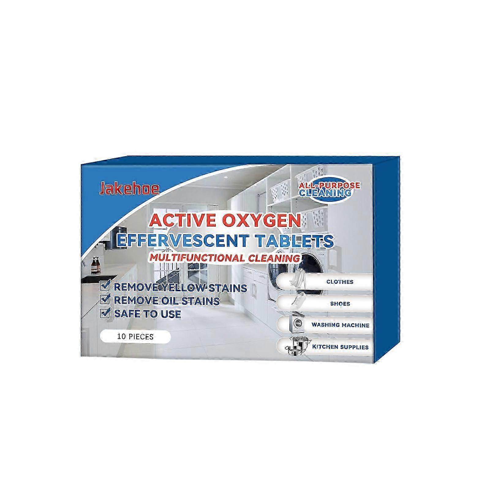 Effervescent Cleaning Tablets - Stain Remover for Clothes, Kitchen & Bathroom - 10 Pack