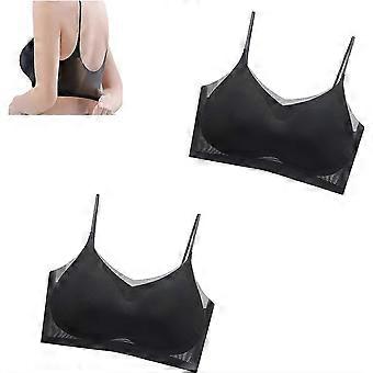 2pcs Summer Seamless Ultra Thin Ice Silk Comfort Bra In Plus Size,ultra Thin Ice Silk Bra Breathable Seamless Bra