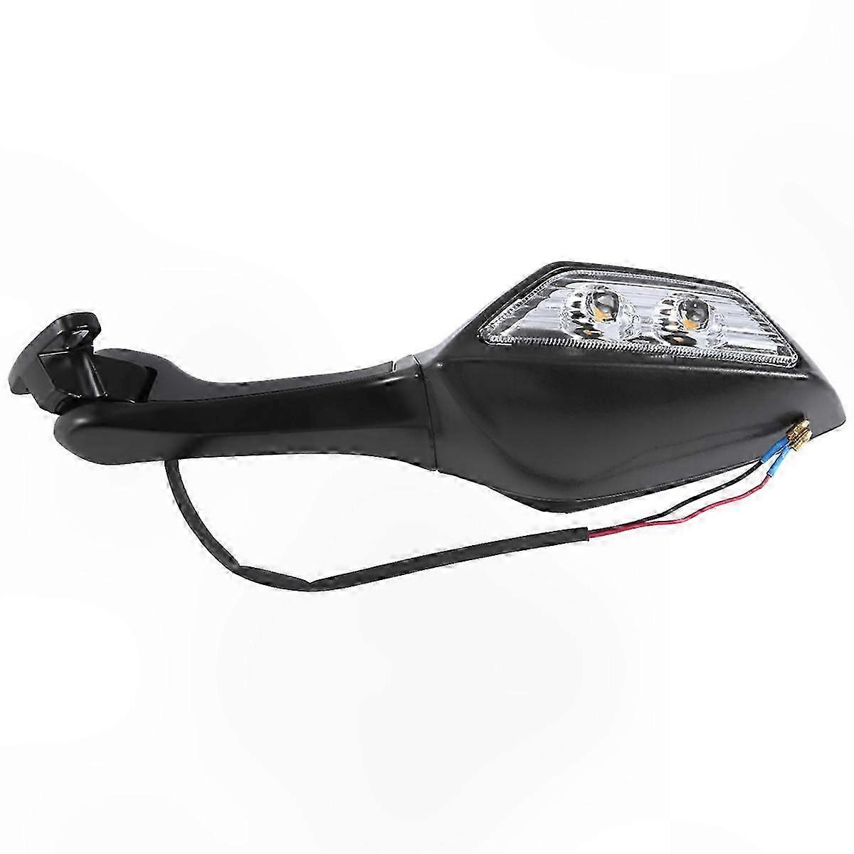 LED Turn Signal Rearview Mirrors for Motorcycles - Universal Fit for Multiple Models