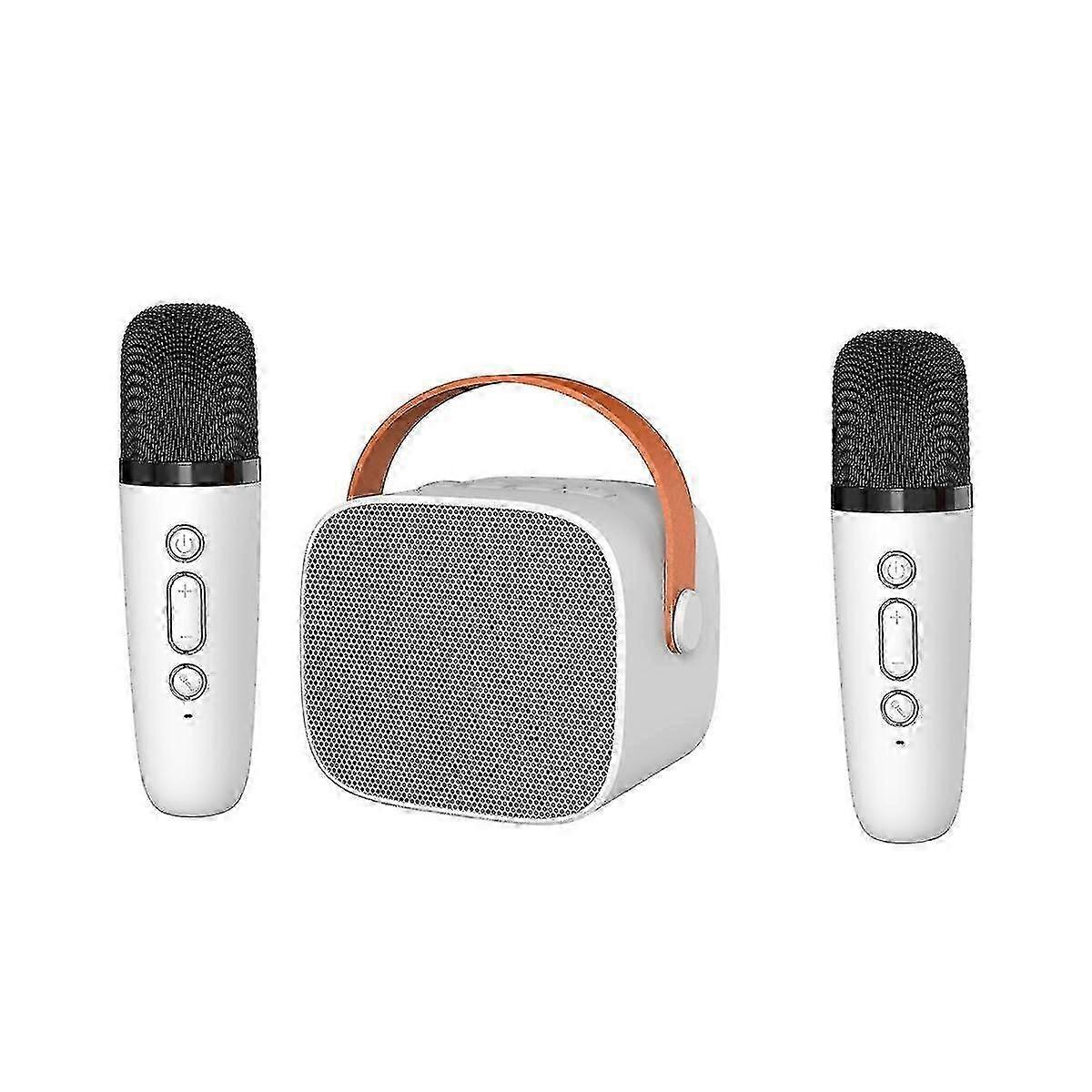 Mini with 2 Wireless Microphones for Kids Adults, 18 Pre-Loaded , Portable Bluetooth Edition 0801