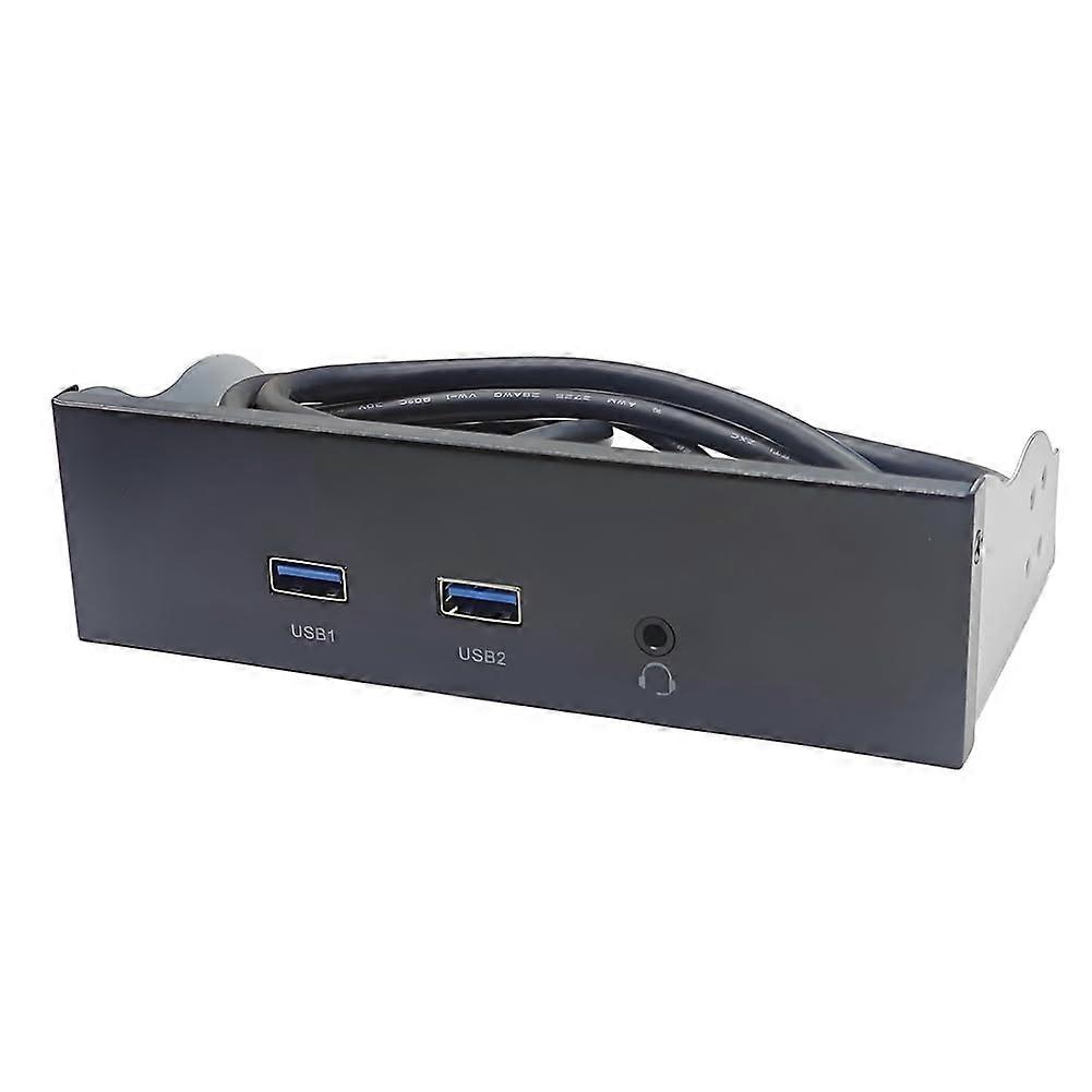 USB3.2 Gen1 Floppy Drive Slot with HD Audio Front Panel, Supports 2x USB 3.0 and 1x 3.5mm Audio Input