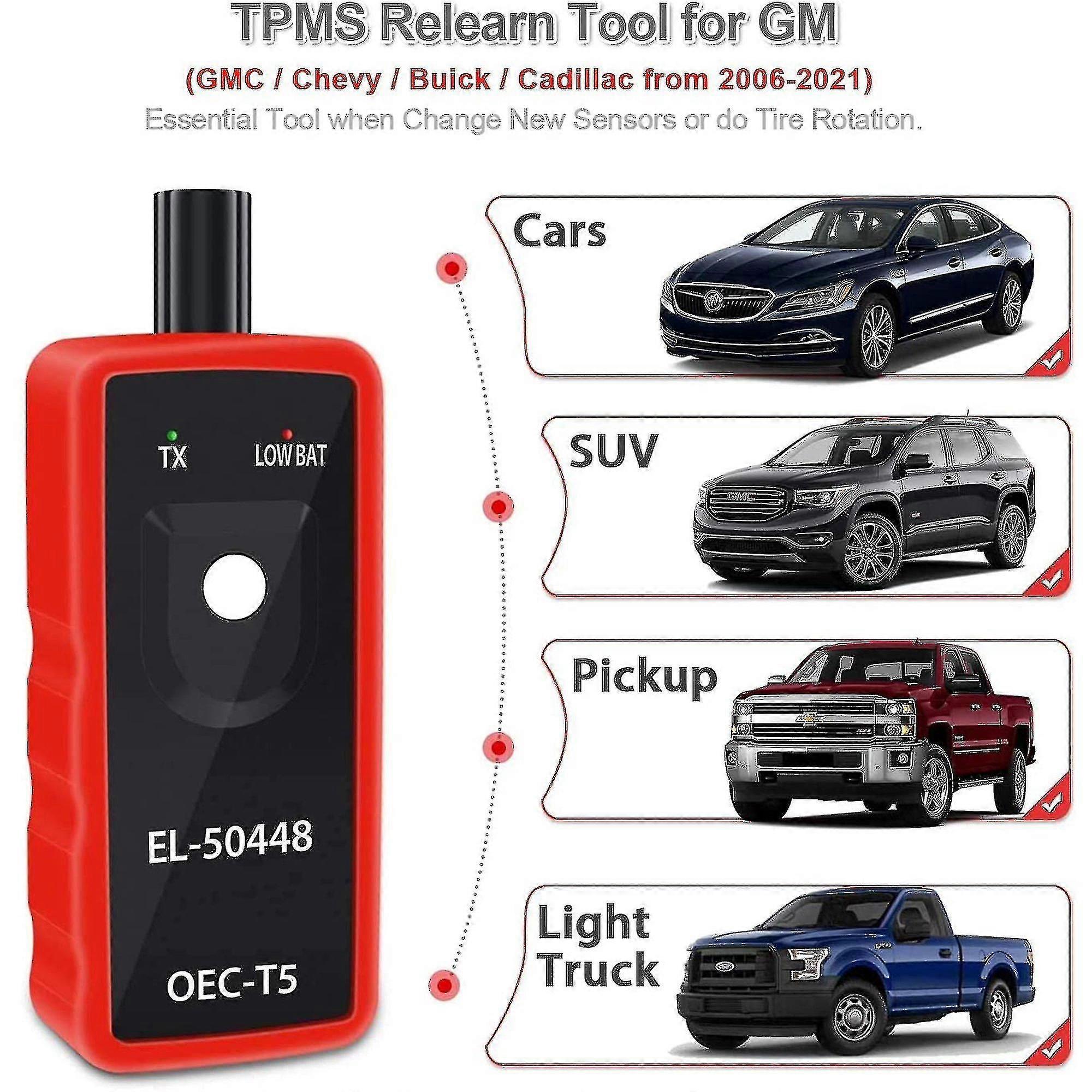 Tire Pressure Monitoring System Reset and Activation Tool, Suitable for General Motors Opel, Three-step Programming, Easy to Operate