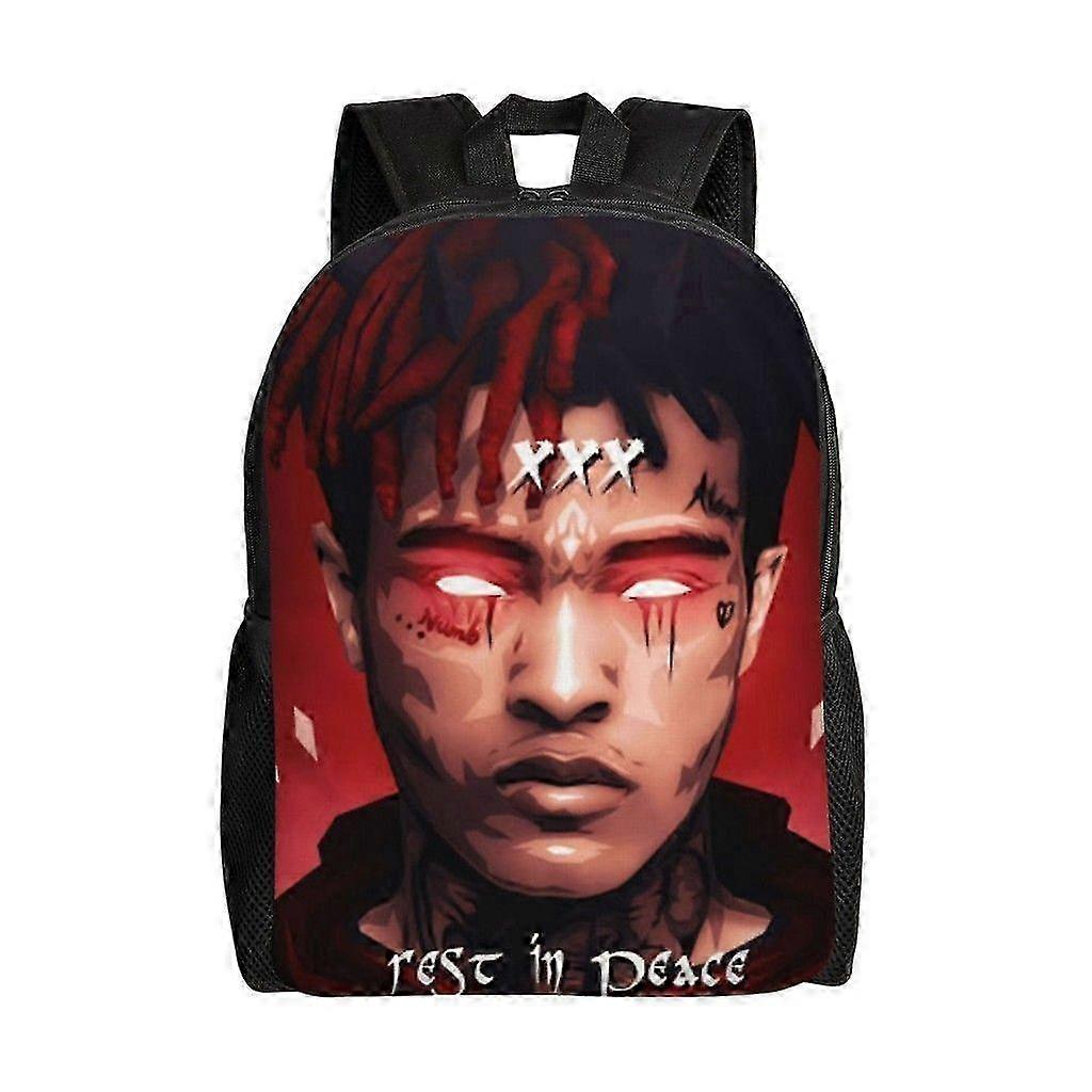 2025 xxxtentacion skolväska tecknad ryggsäck mode pojkar väska student skolväska resa ryggsäck-hjka122