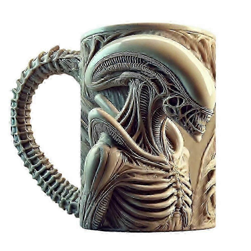 Hrníček o objemu 11oz - Hrníček na pití mimozemšťana - Dárek pro fanoušky hororu 2025