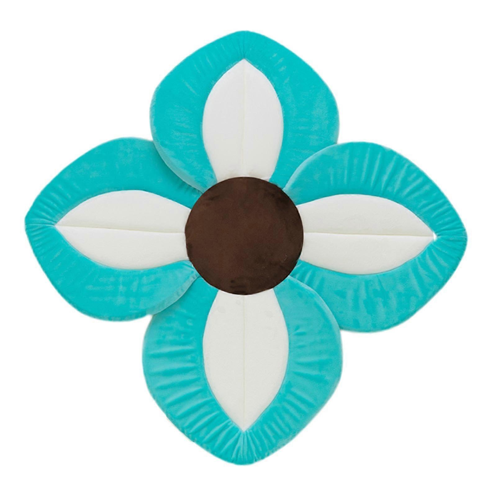 Baby Bath Mat Non-Slip Flower Shape Cushion for Infant Bath Support Dark Blue