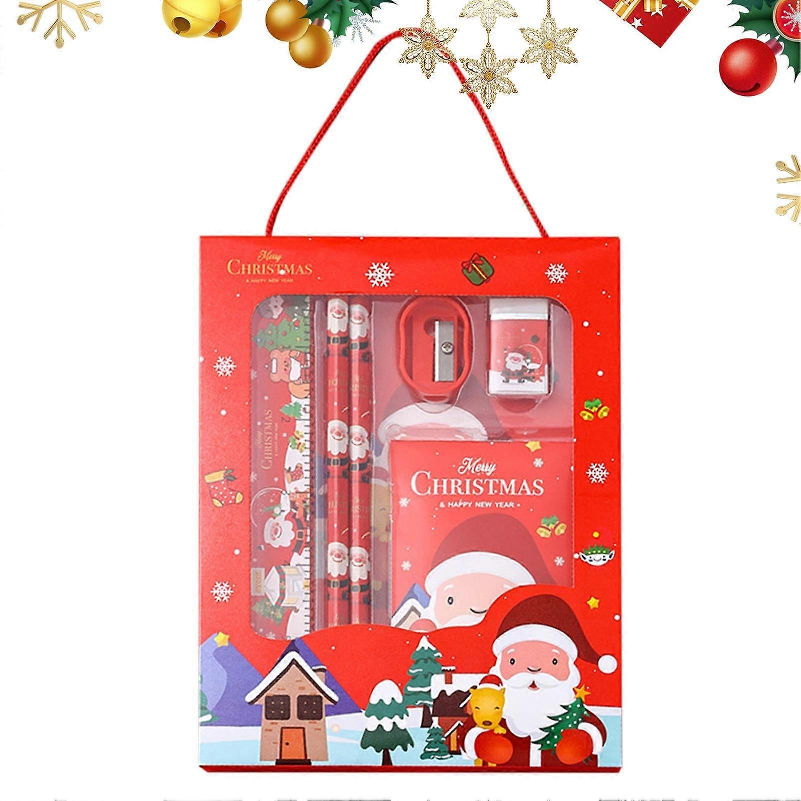 Christmas Eraser Set, Christmas Stationery Set for School, Set of 6
