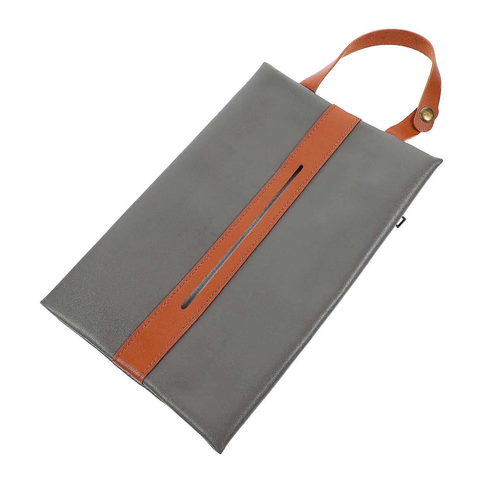 Portable Tissue Cover for Home Use Breathable Nylon Material Grey Color 型Ribbon Handle 1Pc