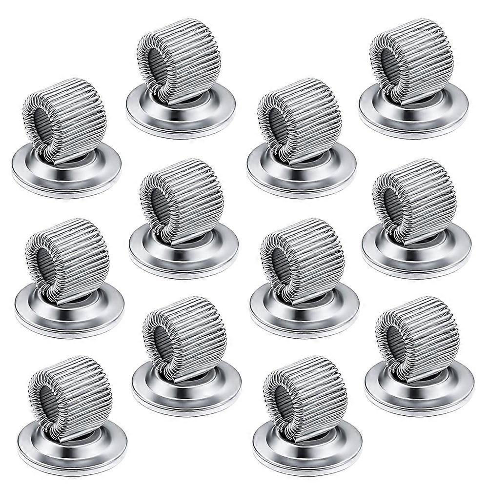 Elastic Pen Loop For Teachers 12Pcs Silver Organizing Tool For Office And School