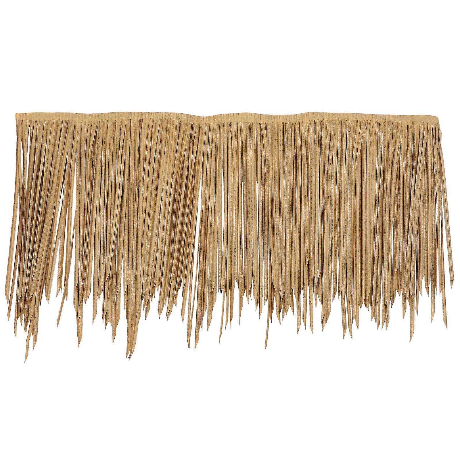 Simulated Thatch Roof for Decor Brown PE Material Vivid Lifelike Easy to Use for Garden Patio
