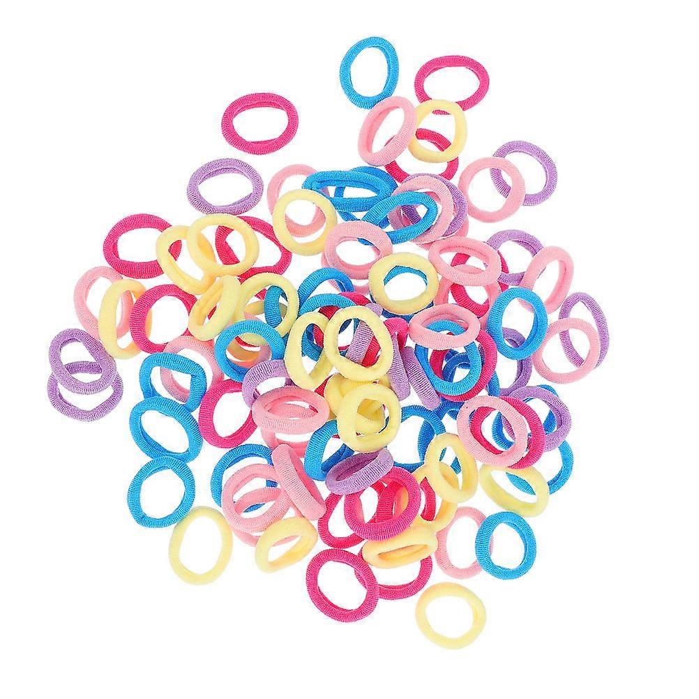 Kids Hair Elastics 300Pcs Little Girls Hair Ties Assorted Color Versatile Elastic Hold Hair Daily Use