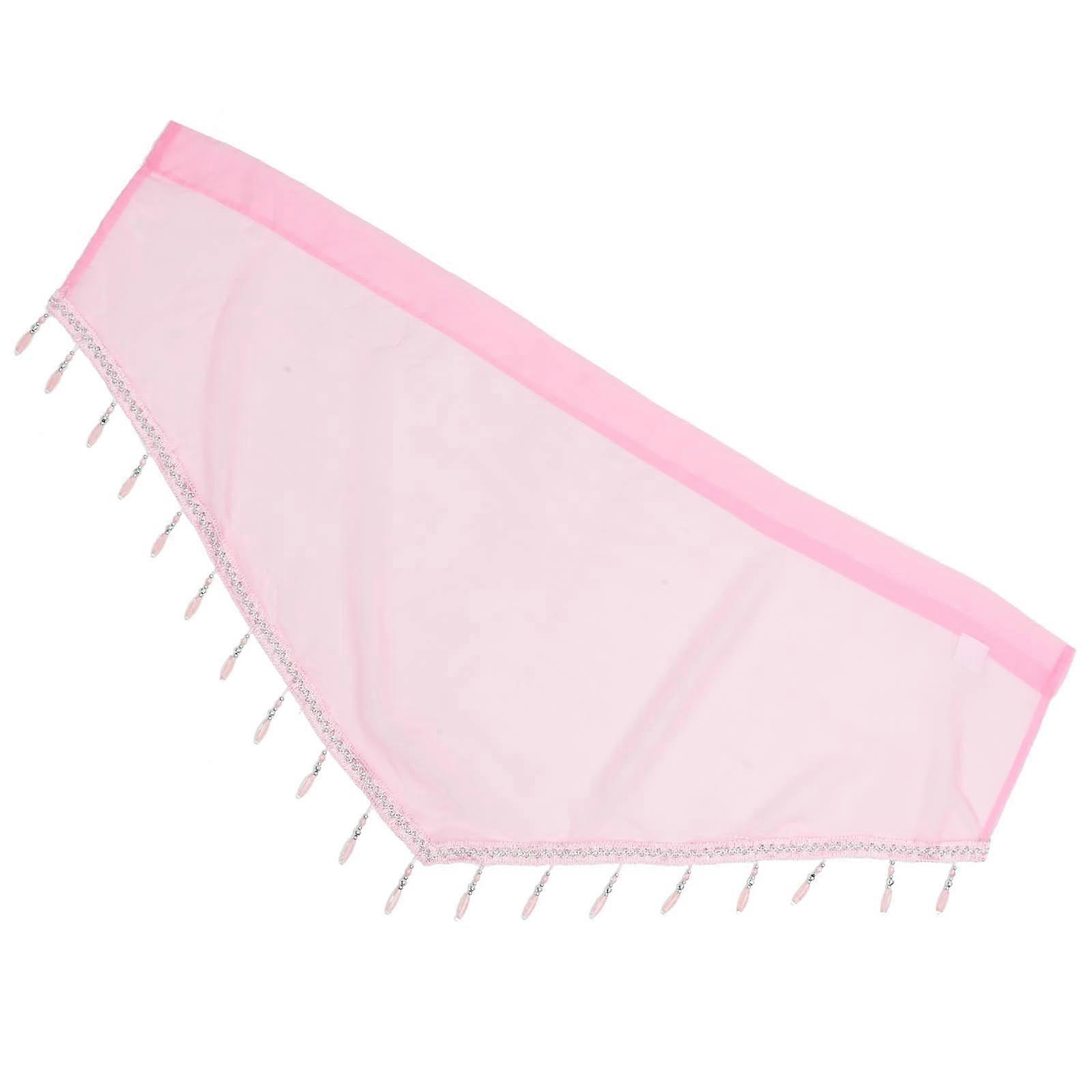 Plain Color Triangle Valance Curtains For Living Room Home Decor Pink 1Set Ideal For Home