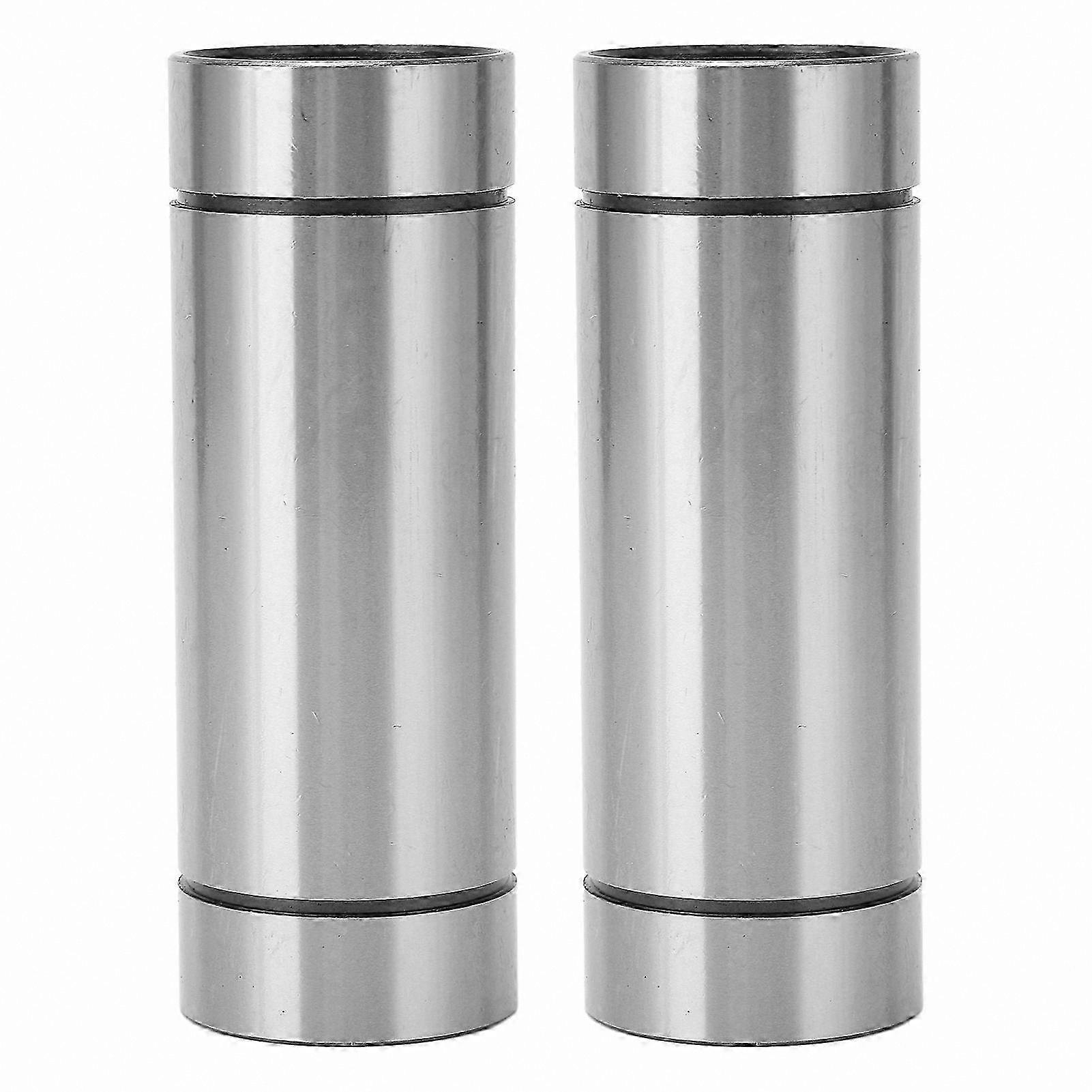 2-Pack Long Linear Ball Bearings with Low Friction and High-Speed Performance for LM25LUU Replacement