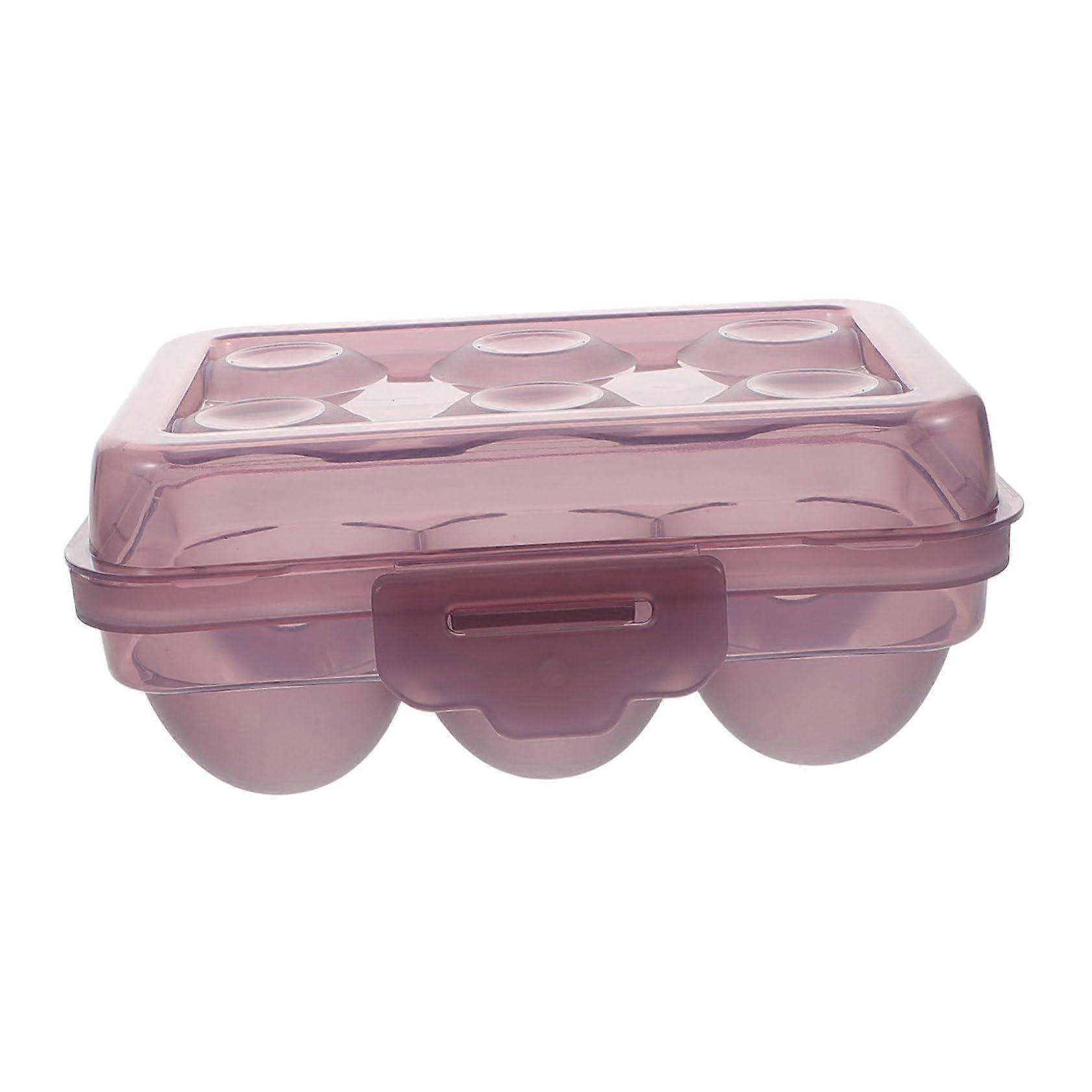 Egg Box For Refrigerator, Portable Shock-Resistant Plastic Egg Holder For Camping And Travel, Protects Eggs From Bumps