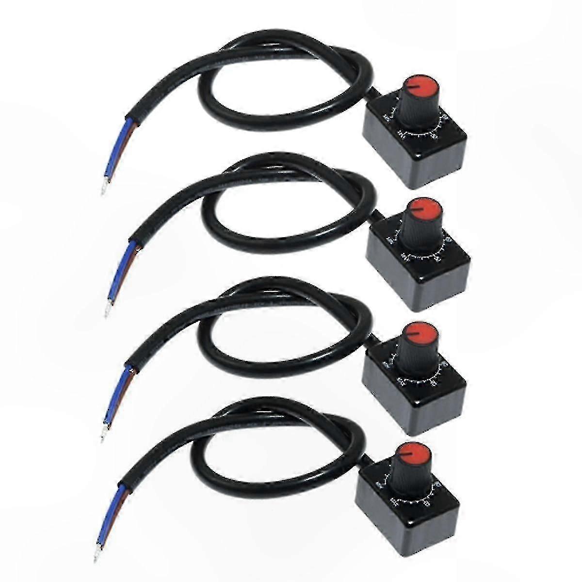 Low Voltage LED Dimmer, 0/1-10V PWM Knob Dimming for Dimmable LED Drivers, 4 Pack