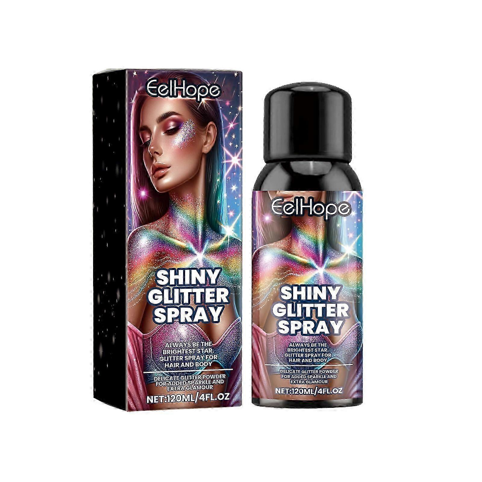 Glitter Spray for Stage Makeup - Sparkling Hair & Body Highlight for Parties & Festivals