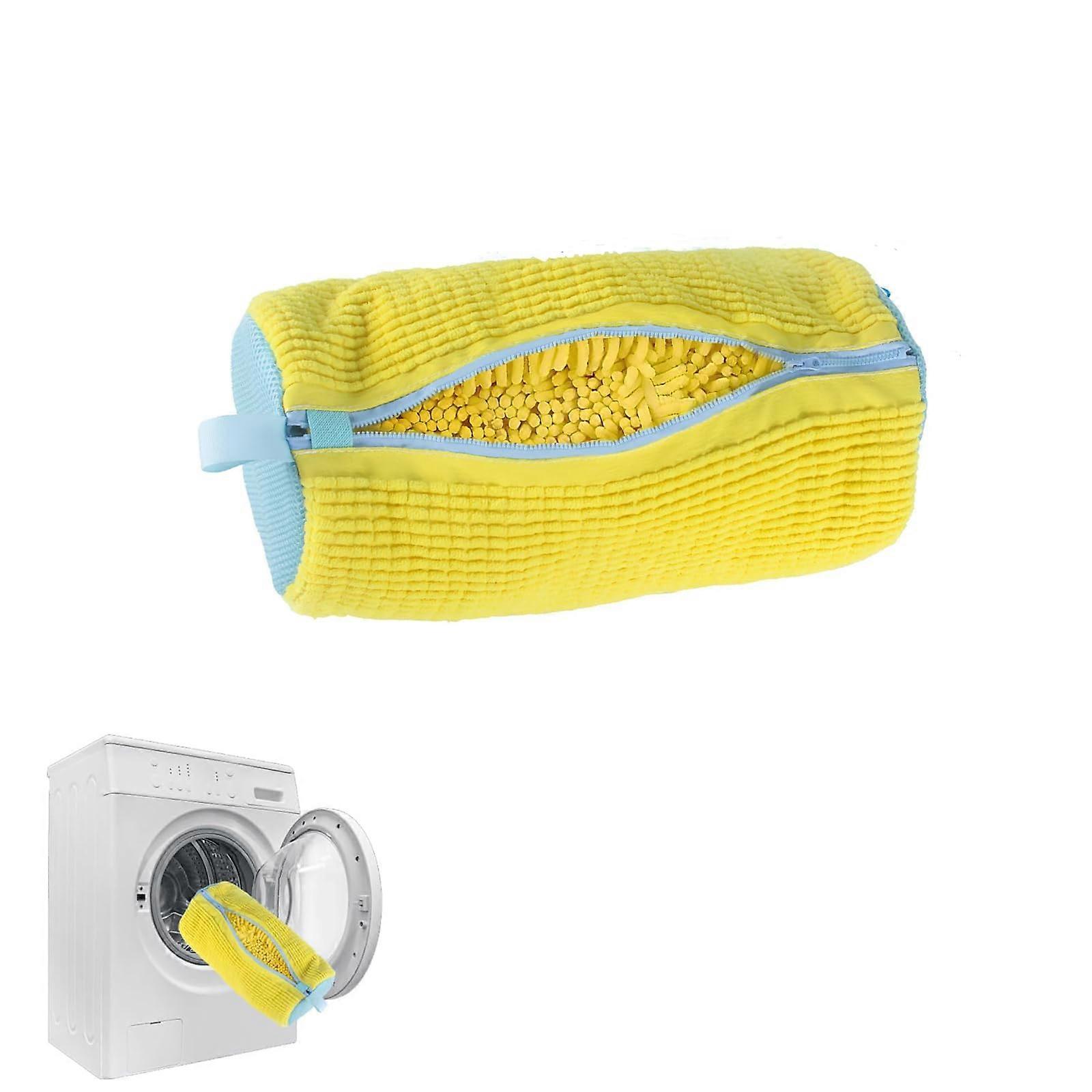 Shoe washing machine bag, shoe washing machine bag, reusable shoe washing bag suitable for all shoe types and sizes, Yellow, Convenient