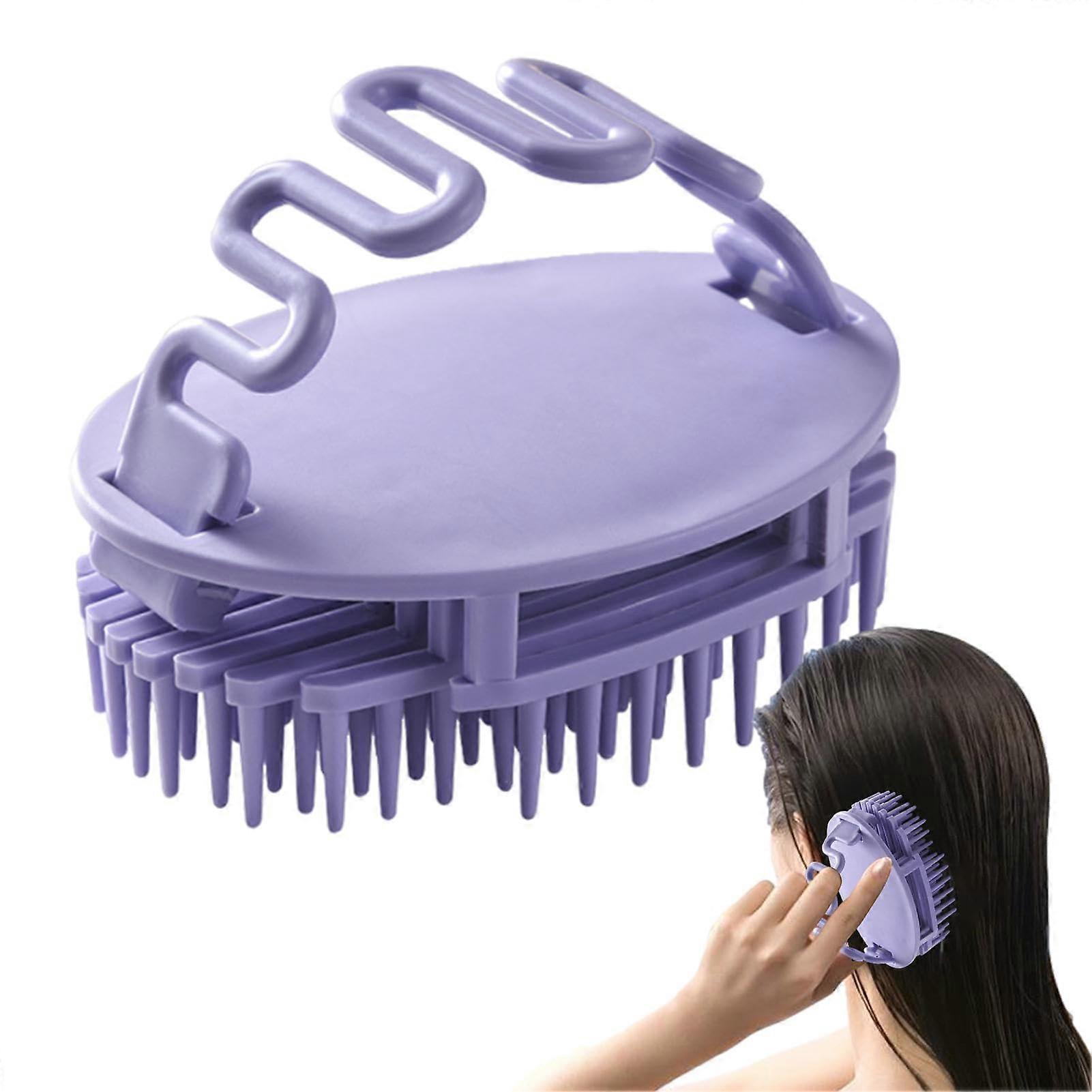Scalp Scrubber Brush for Wet and Dry Hair - Soft Scalp Massager with Ergonomic Handle and Gentle Bristles