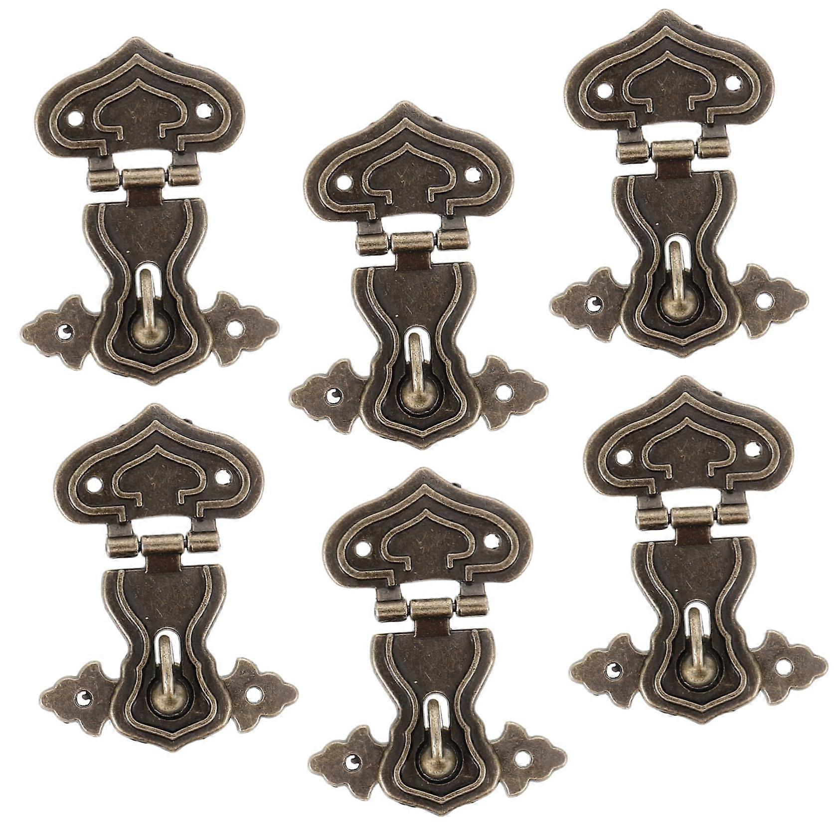 6Piece Vintage Box Latch Set, Durable Hasp Closure with Easy Installation for Jewelry Boxes and Gift Boxes, Secure and Stylish Box Latch Solution