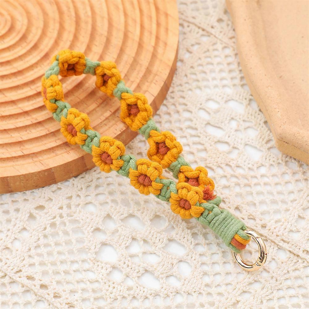 1pc Boho Keychain Wristlet Keychain Weave Exquisite Keyring Holder