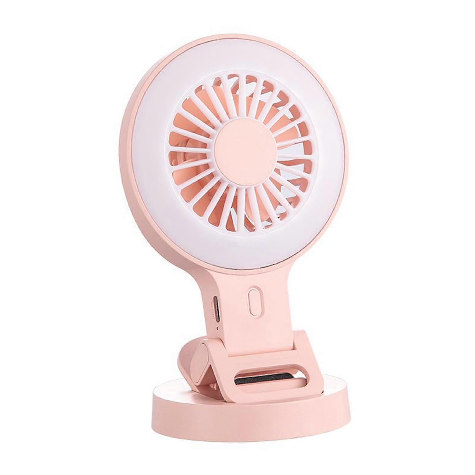 Travel Fan With Rechargeable Battery And Flexible Angle Adjustment For Camping Photos Office Mobile Devices USB Charging