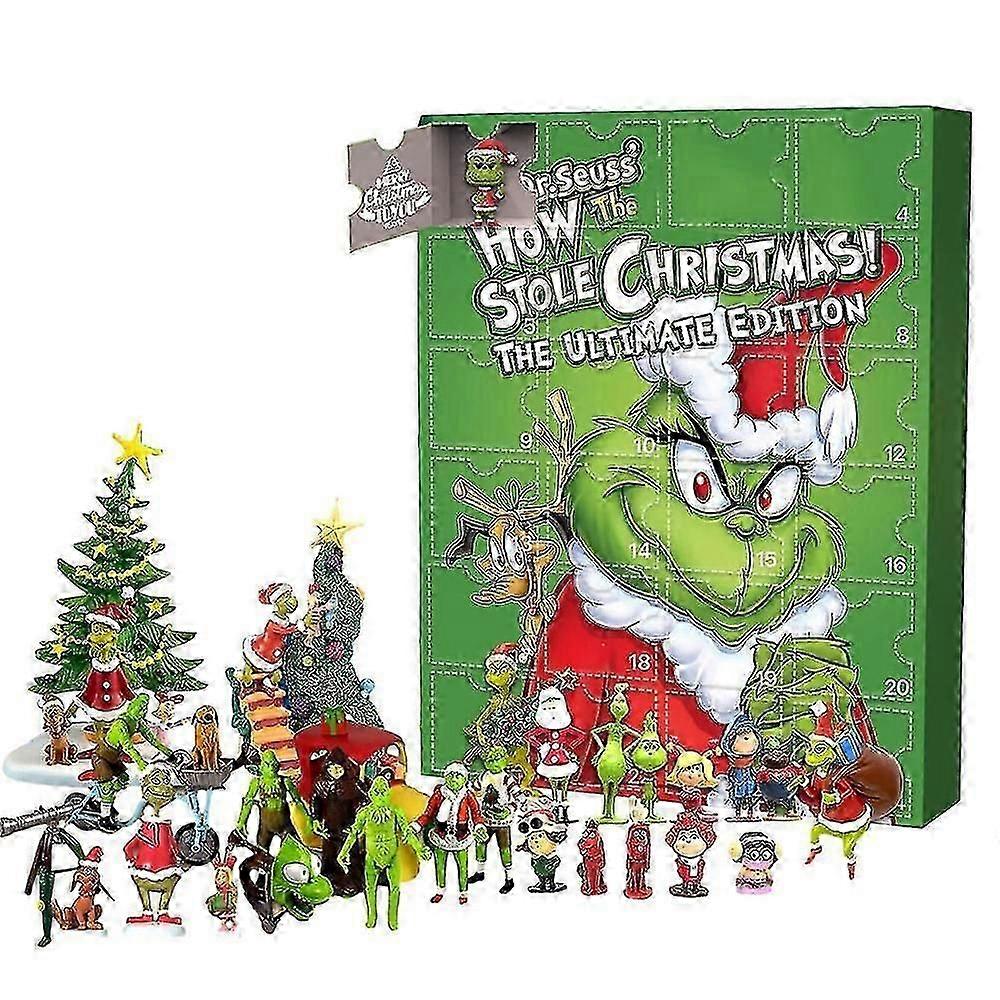 The Grinch 2023 Christmas Advent Calendar Figures Statue Toys Set 24 Days Xmas